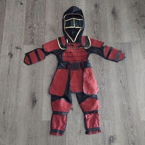 Kids TeeTot Deluxe Ninja Knight Halloween Costume w/ Built in Mask Sz 3/4